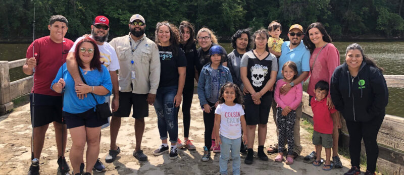 Casa de Esperanza Latino Family Fishing Day group