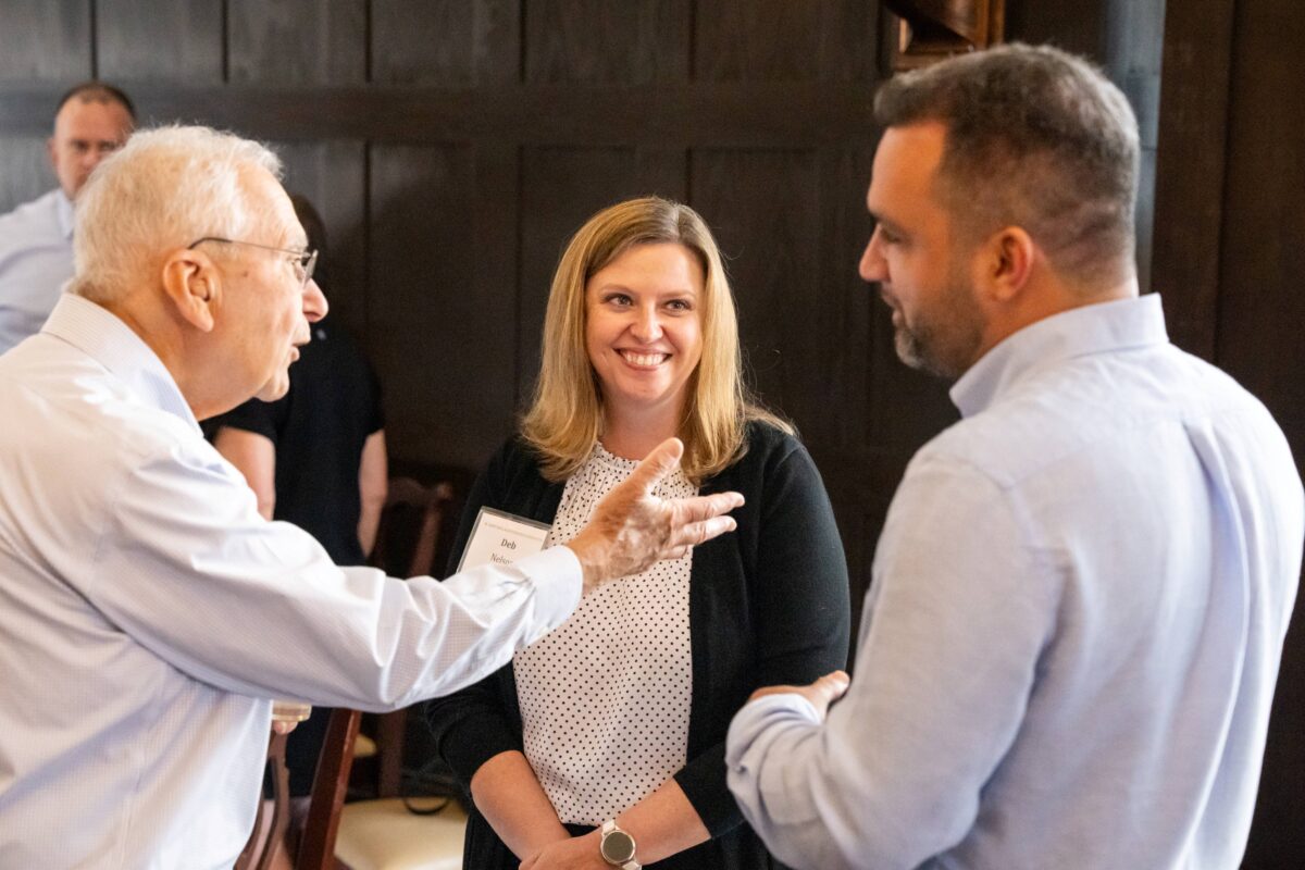 Luncheon guest interaction
