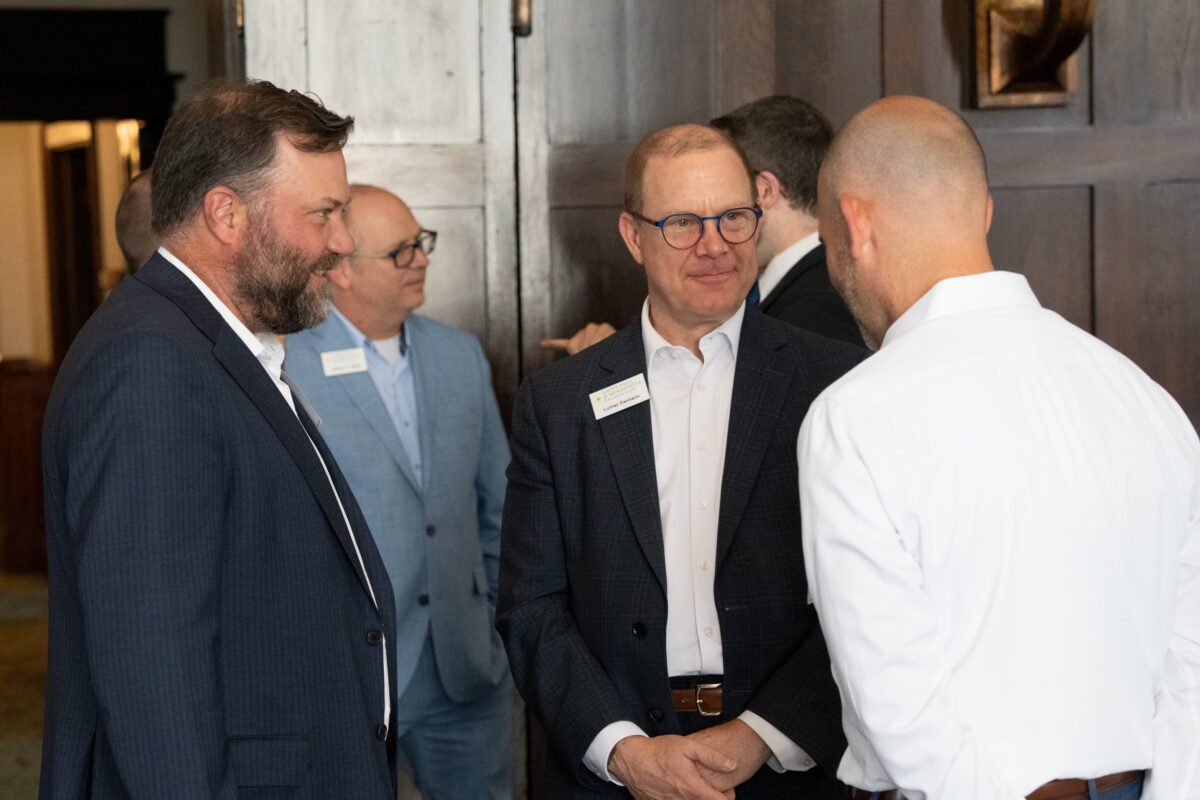 Luncheon conversation amongst guests